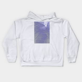 Neon blue Leaf Kids Hoodie